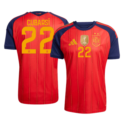CUBARSÍ #22 Men's Spain World Cup 2026 Champion Edition Home Soccer Jersey