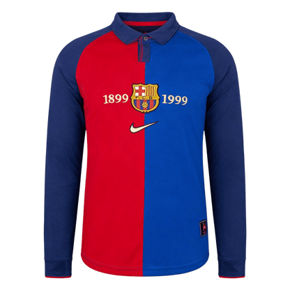 Maillot de football rétro à manches longues spécial homme Barcelone 1999/00