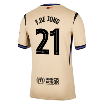 Maillot de foot extérieur F.DE JONG #21 Barcelone UCL 2025/26 pour homme