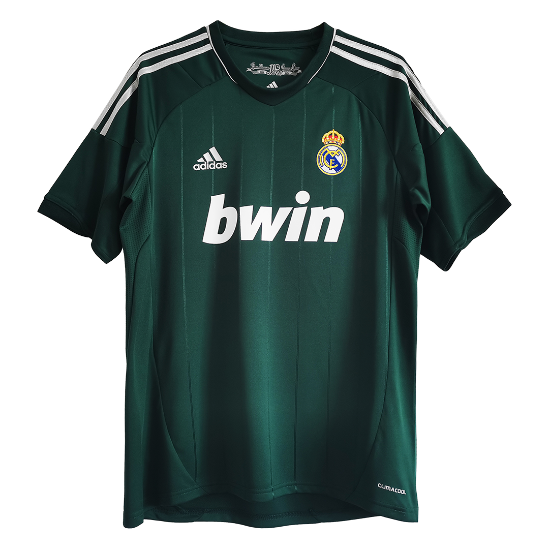 Maillot de football rétro Real Madrid 2012/13 pour homme, troisième maillot extérieur