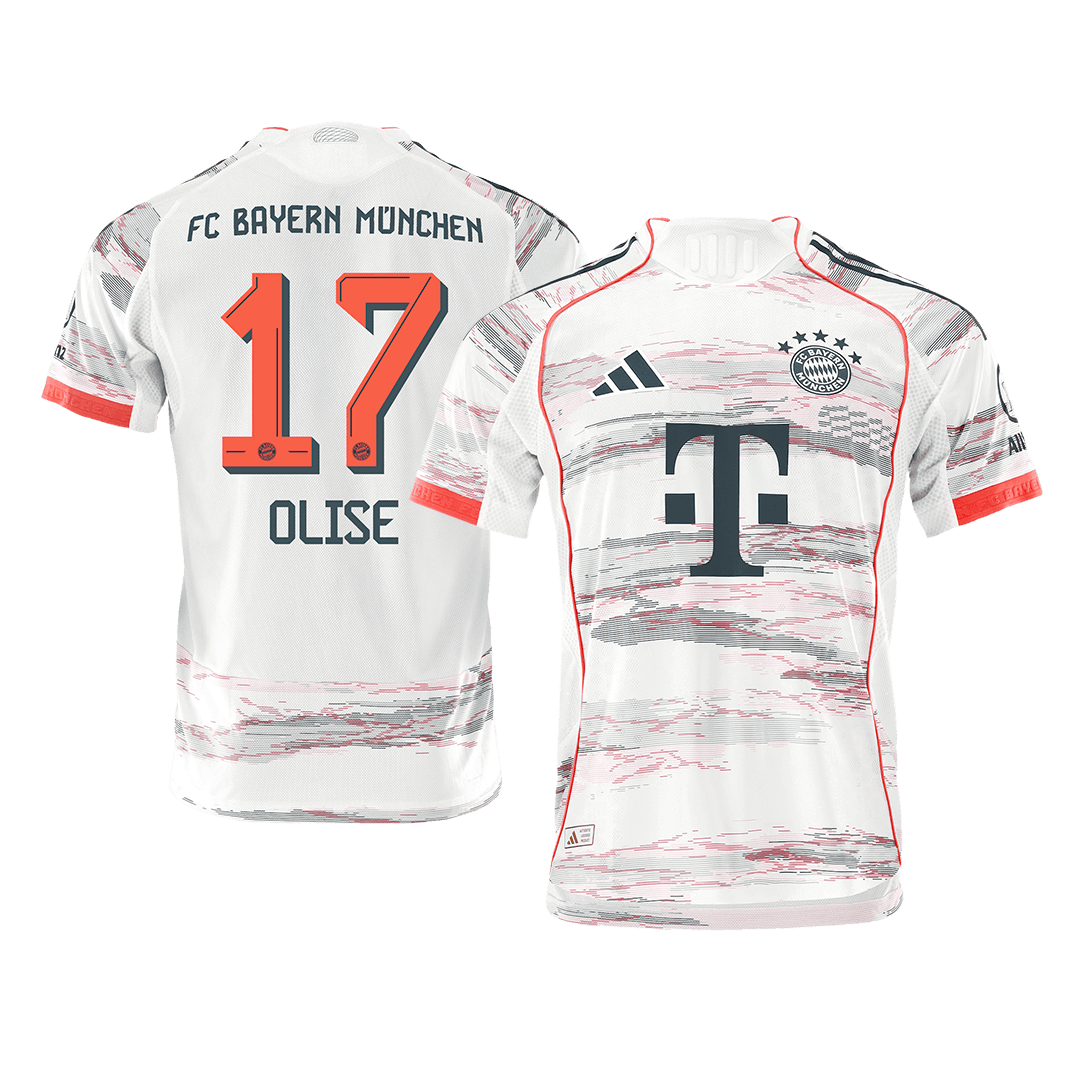 Maillot de foot OLISE #17 Homme Bayern Munich Saison 2025/26 Version Joueur Extérieur - Coupe Slim