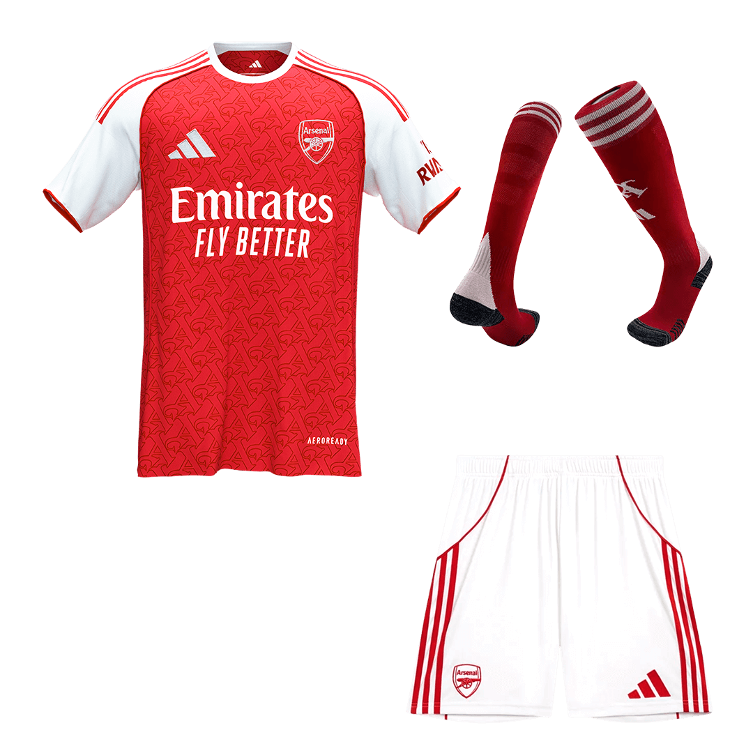 Maillot de football domicile complet Arsenal 2025/26 pour homme [PREMIUM]