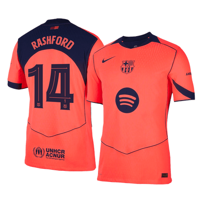 Maillot de football RASHFORD #14 homme FC Barcelone LDC 2025/26 version joueur, troisième maillot extérieur - Coupe ajustée