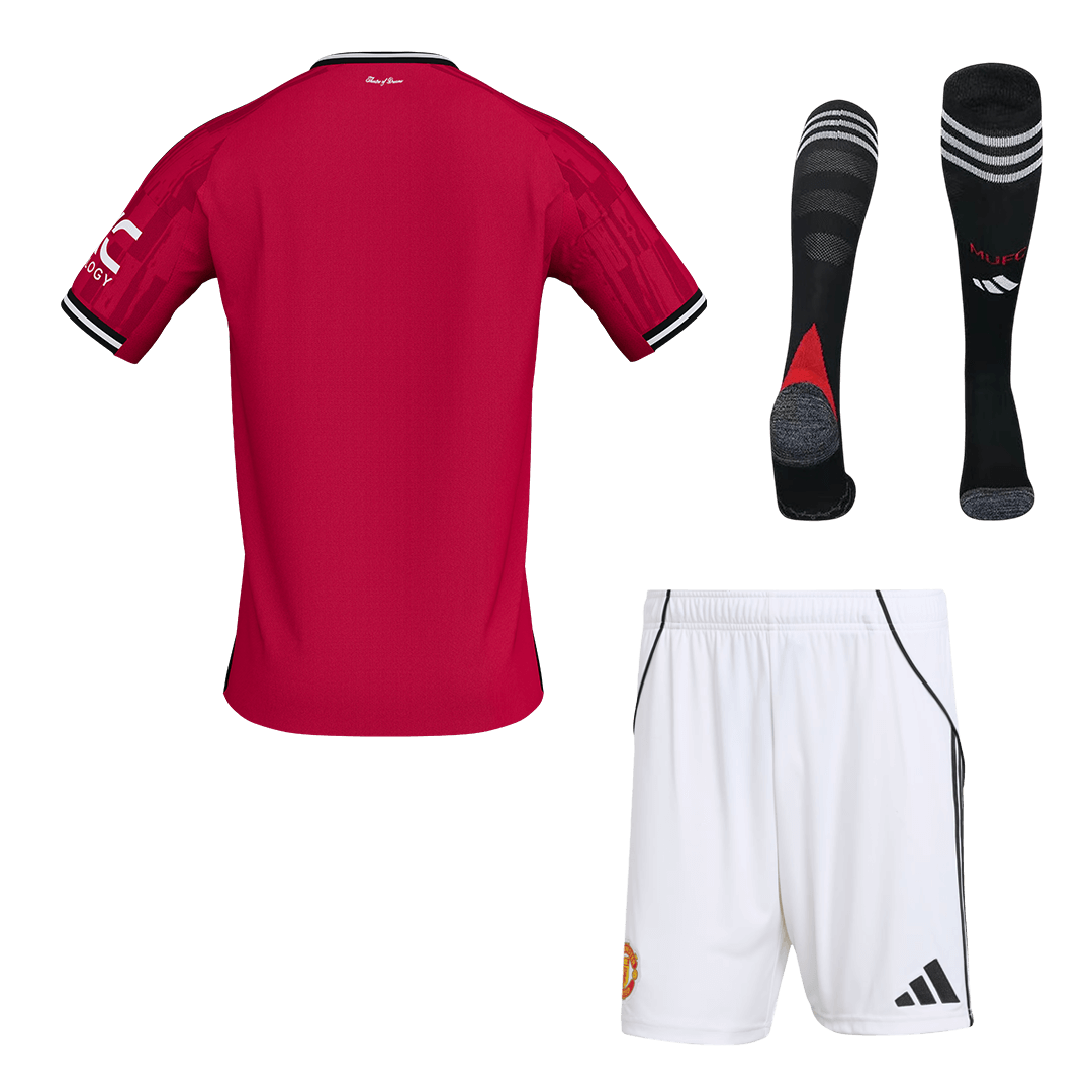 Maillot de Foot Domicile Manchester United 2025/26 Homme Kit Complet [PREMIUM]