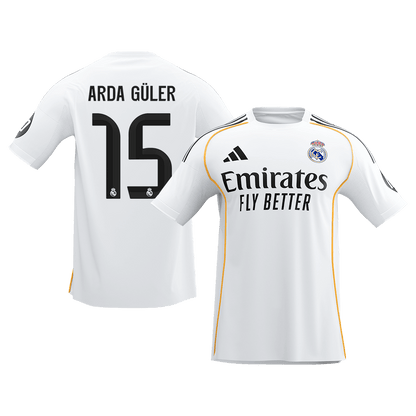 Maillot de Foot Domicile ARDA GÜLER #15 Real Madrid Homme 2025/26 [QUALITÉ SUPÉRIEURE]