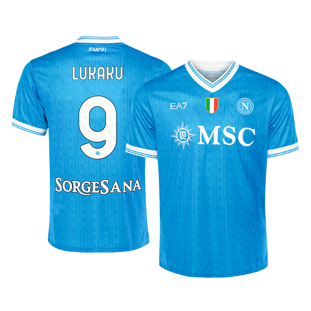 Maillot de foot domicile homme LUKAKU #9 Napoli 2025/26