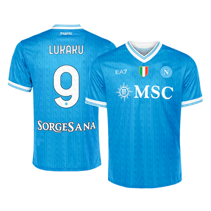 Maillot de foot domicile homme LUKAKU #9 Napoli 2025/26