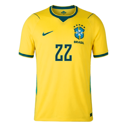 JOÃO PEDRO #22 Men's Brazil World Cup 2026 Home Soccer Jersey