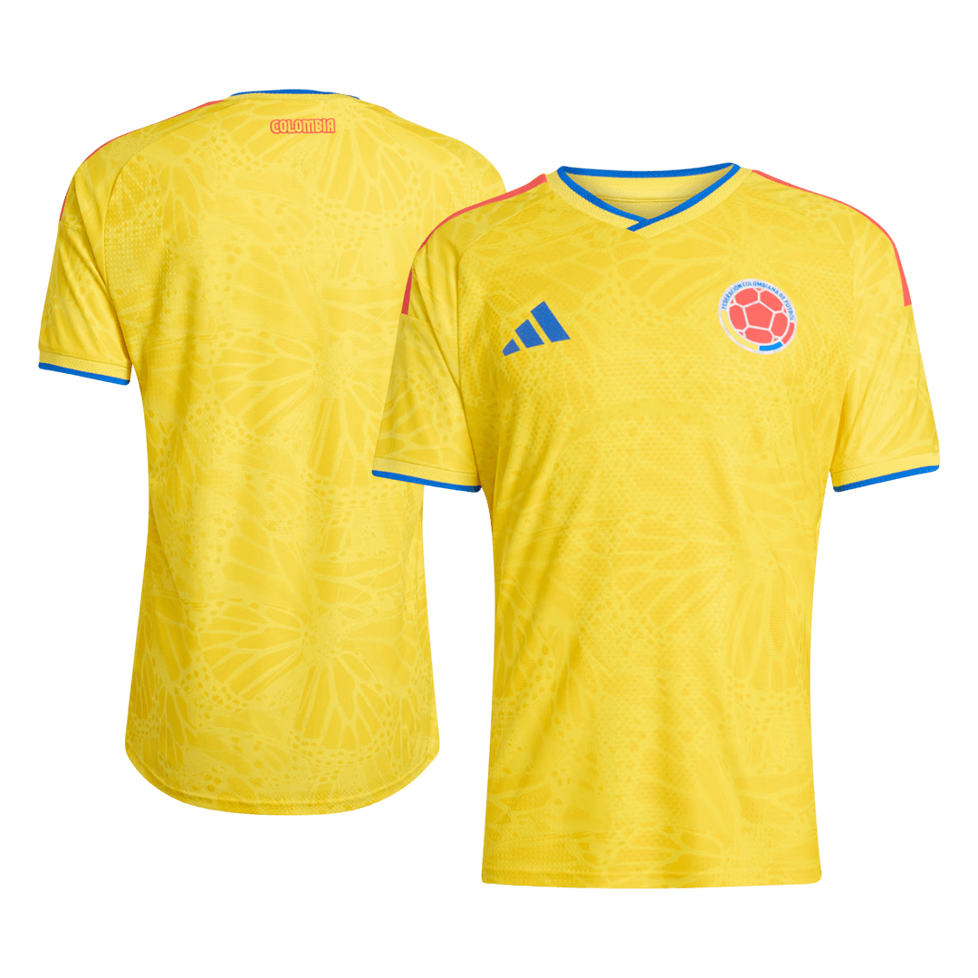 Maillot de football domicile version joueur Coupe du monde 2026 de la Colombie pour homme - Coupe ajustée