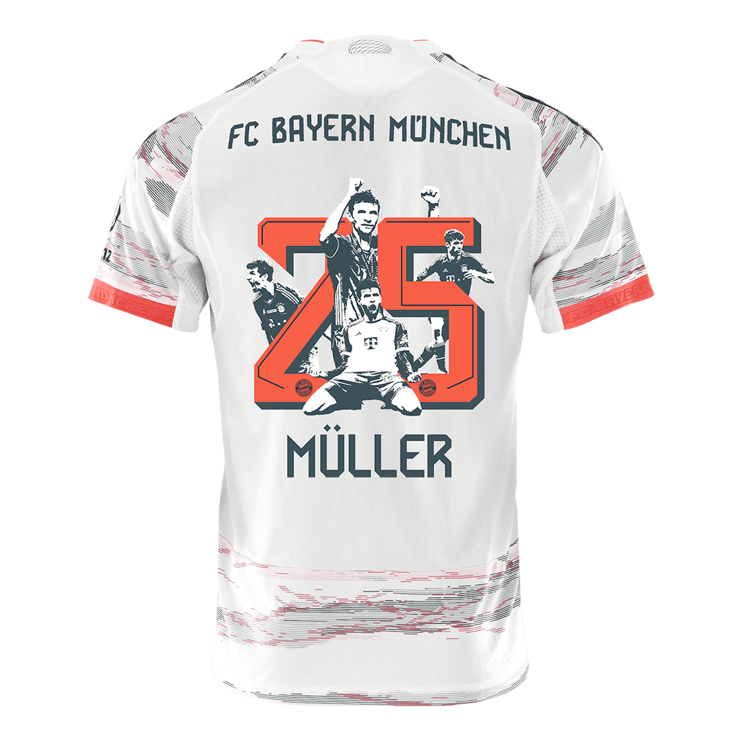 Maillot de foot extérieur MÜLLER Special #25 Homme Bayern Munich 2025/26 Version joueur - Coupe ajustée