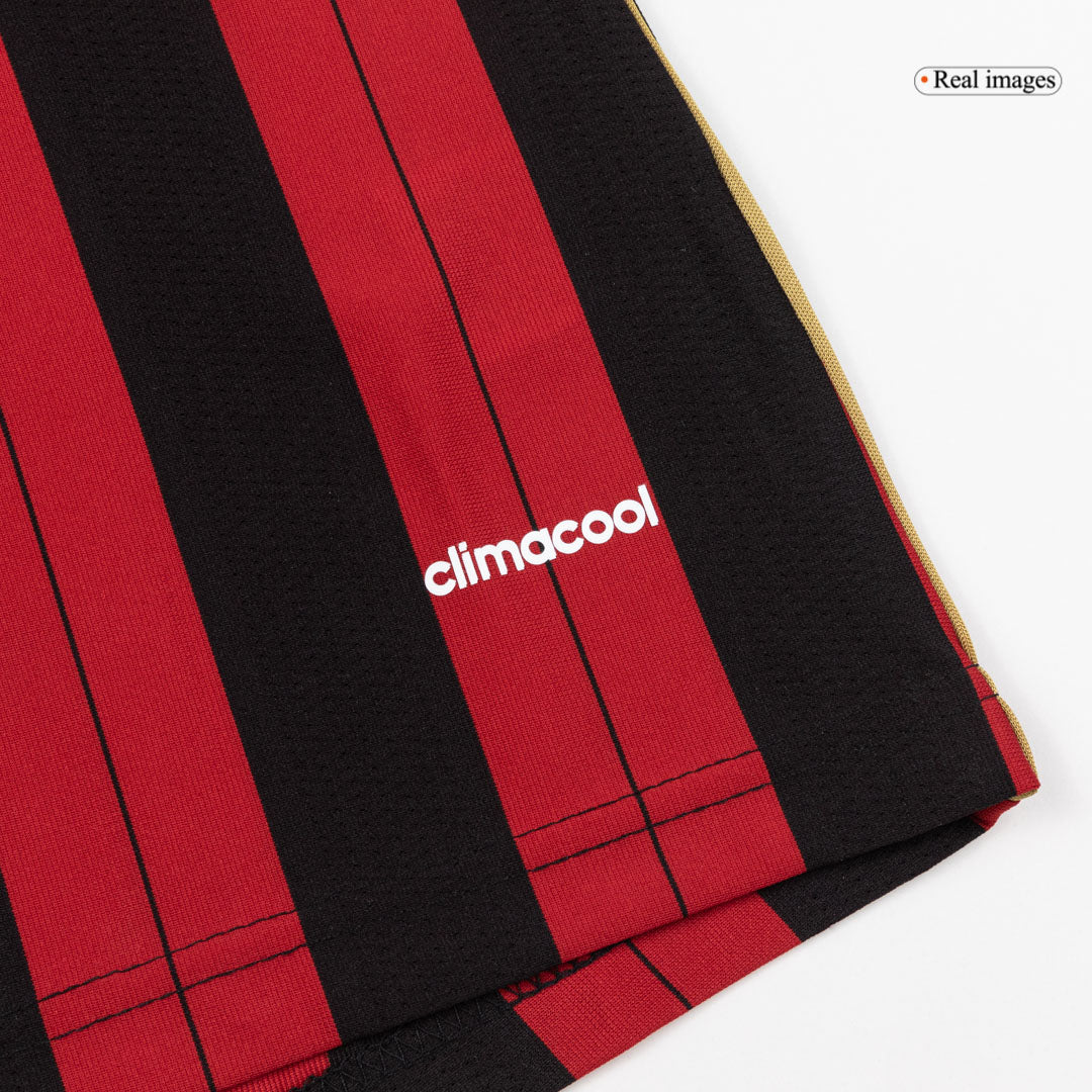 Maillot de football rétro AC Milan domicile manches longues 2013/14 pour homme