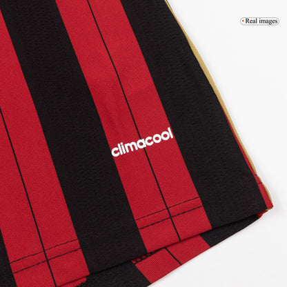 Maillot de football rétro AC Milan domicile manches longues 2013/14 pour homme
