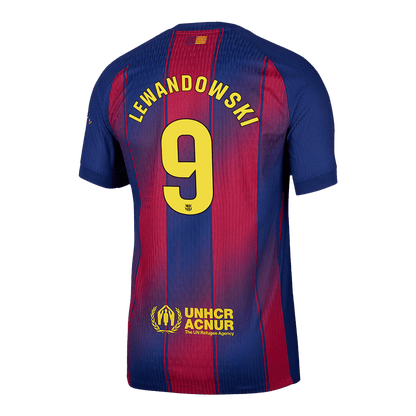 Maillot de Foot Domicile LEWANDOWSKI #9 Barcelone 2025/26 Version Joueur Homme - Coupe Ajustée