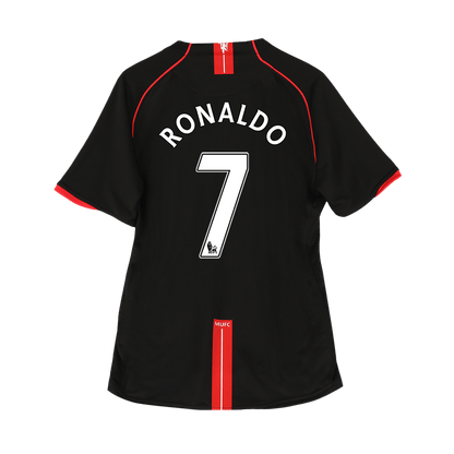 Maillot de foot extérieur Manchester United 2007/08 pour homme - Rétro RONALDO #7