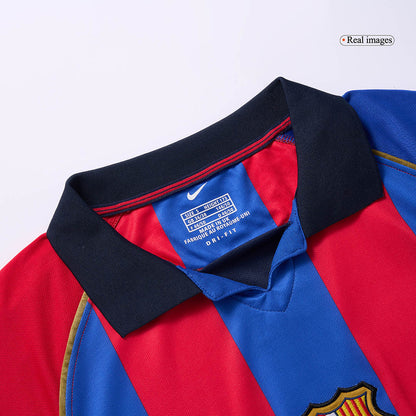 Maillot de football domicile homme du FC Barcelone 2001/02 Rétro RIVALDO #10