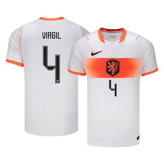 Maillot de football extérieur VIRGIL #4 Pays-Bas Coupe du Monde 2026 Homme