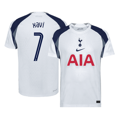 Maillot de football domicile XAVI #7 pour homme Tottenham Hotspur LDC 2025/26 version joueur - Coupe ajustée