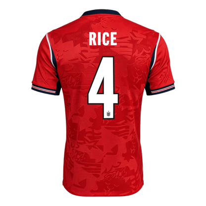 RICE #4 Men's England World Cup 2026 Player Version Away Soccer Jersey - Slim Fit