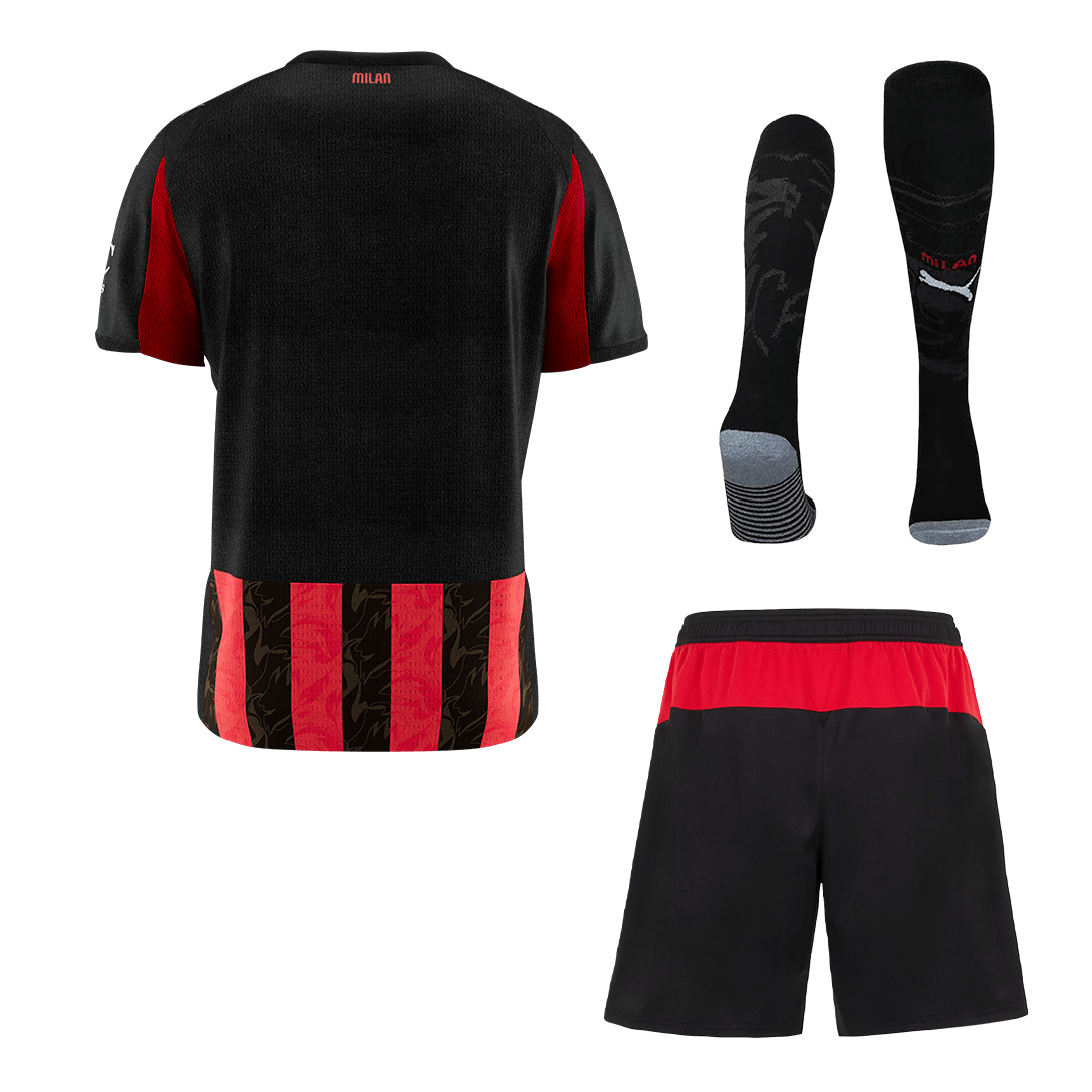 Maillot de foot domicile AC Milan 2025/26 pour homme Kit complet [PREMIUM]