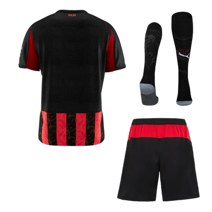 Maillot de foot domicile AC Milan 2025/26 pour homme Kit complet [PREMIUM]