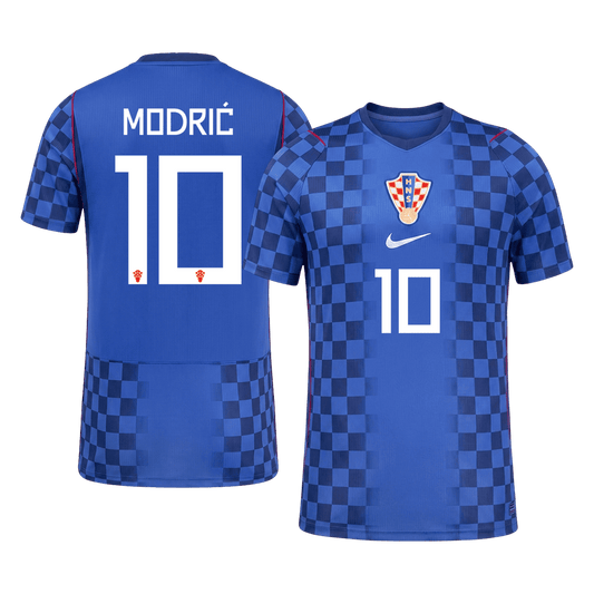 MODRIĆ #10 Men's Croatia World Cup 2026 Player Version Away Soccer Jersey - Slim Fit