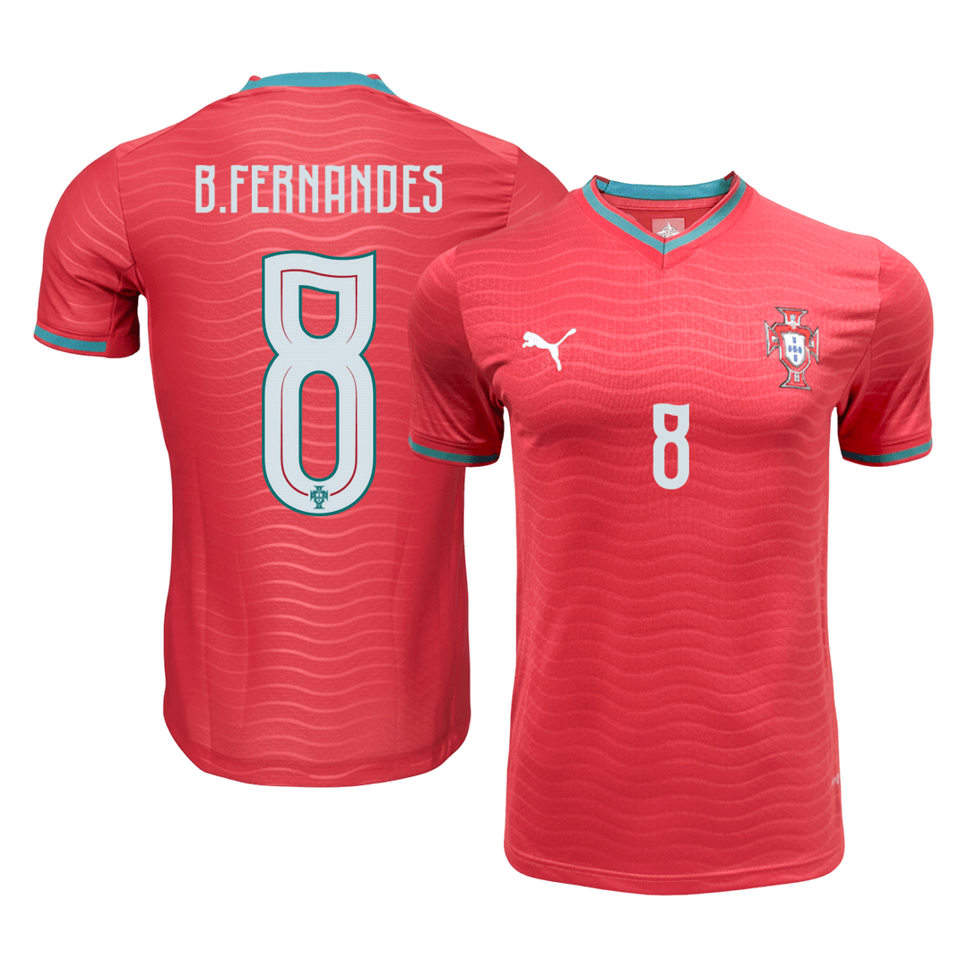 Maillot de Foot Domicile Portugal Coupe du Monde 2026 Homme B.FERNANDES #8 Version Joueur - Coupe Ajustée