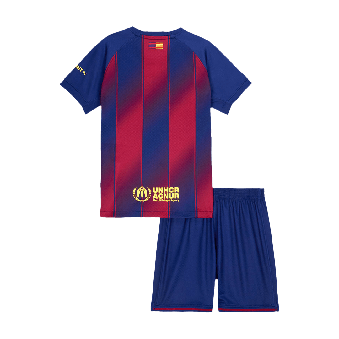 Kit de football Domicile Barcelone 2025/26 pour enfant [PREMIUM]
