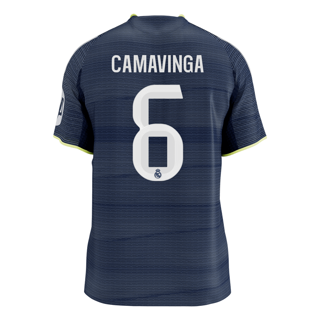 Maillot de foot extérieur Real Madrid 2025/26 CAMAVINGA #6 pour homme - Version joueur - Coupe ajustée [PREMIUM]
