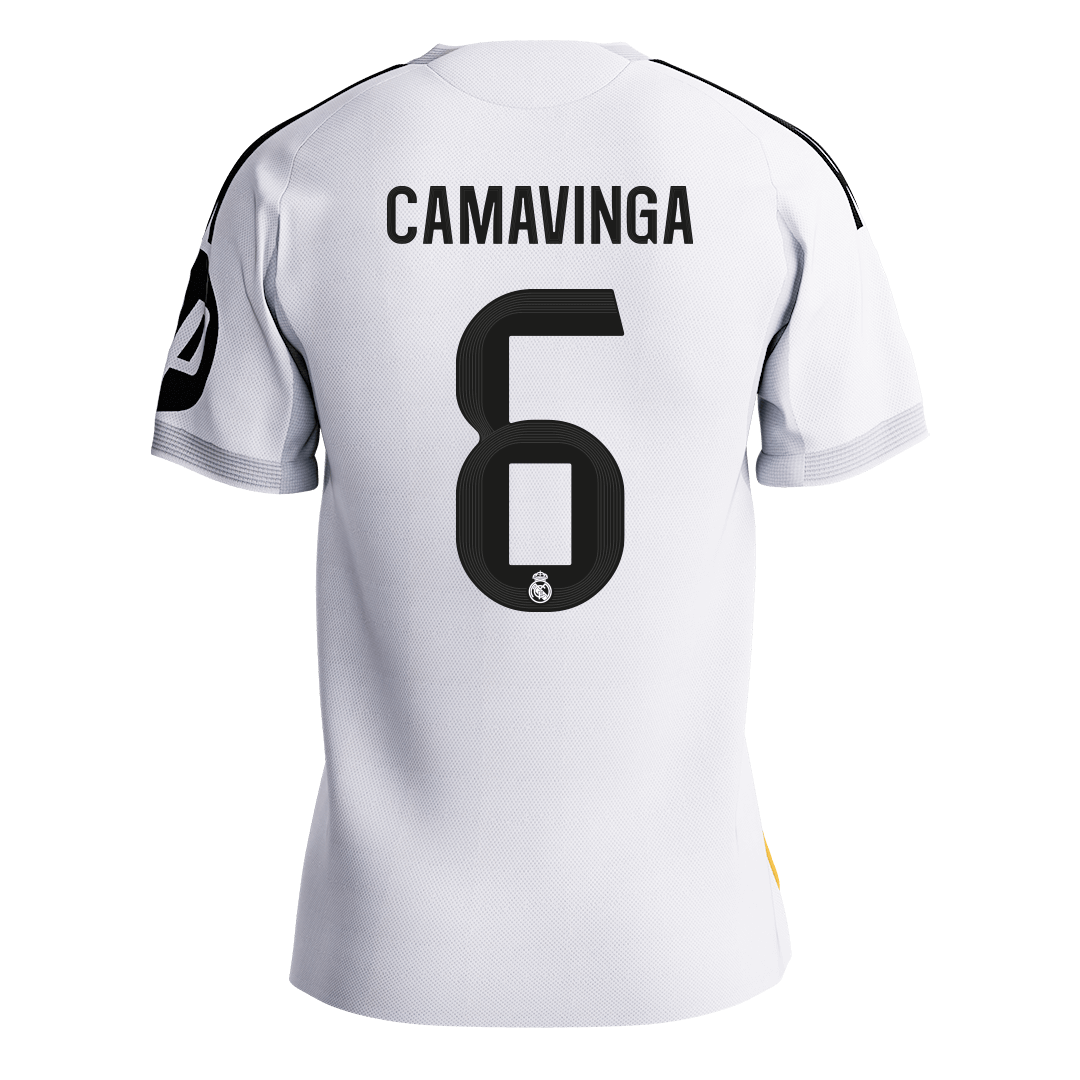 Maillot de football domicile du Real Madrid 2025/26 pour homme CAMAVINGA #6 - Coupe ajustée [PREMIUM]