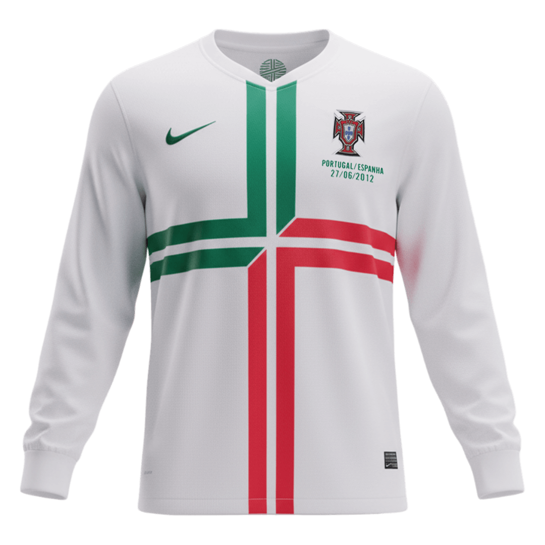 Maillot de foot rétro homme Portugal 2012 extérieur manches longues