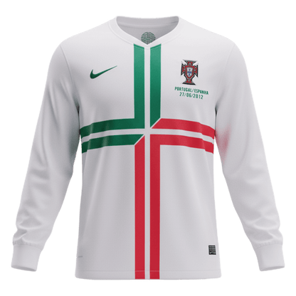 Maillot de foot rétro homme Portugal 2012 extérieur manches longues