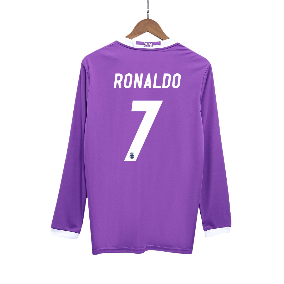 Maillot de foot rétro RONALDO #7 Homme Real Madrid extérieur 2016/17 manches longues