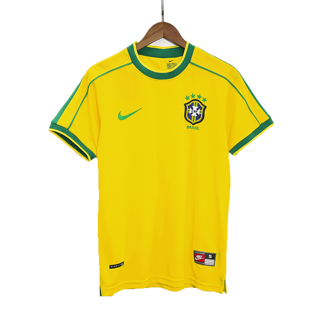 Maillot de foot domicile rétro pour homme Brésil 1998