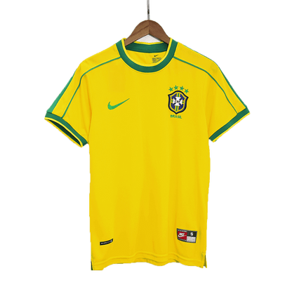 Maillot de foot domicile rétro pour homme Brésil 1998