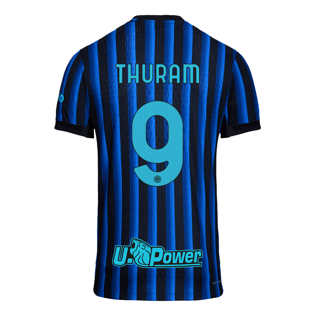 Maillot de foot domicile Inter Milan 2025/26 - Version joueur - Thuram #9 - Coupe ajustée