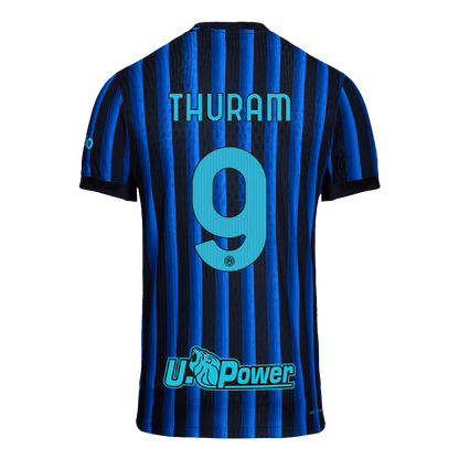 Maillot de foot domicile Inter Milan 2025/26 - Version joueur - Thuram #9 - Coupe ajustée