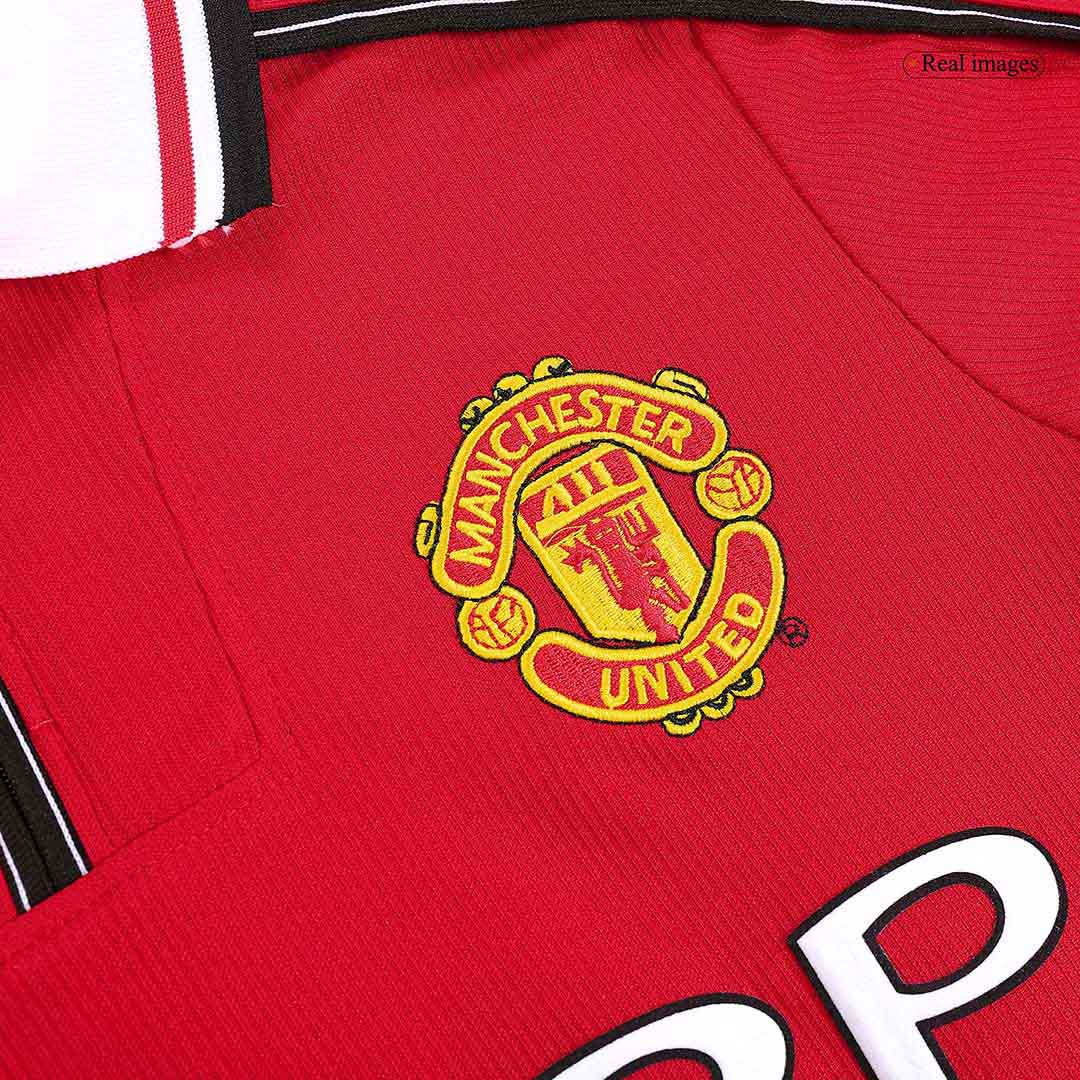 Maillot de Foot Rétro Homme Manchester United Domicile 1998/99 Manches Longues