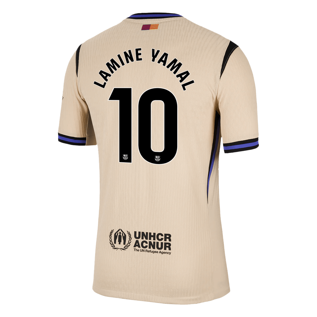 Maillot de football Lamine Yamal #10 FC Barcelone 2025/26 version joueur extérieur pour homme - Coupe slim