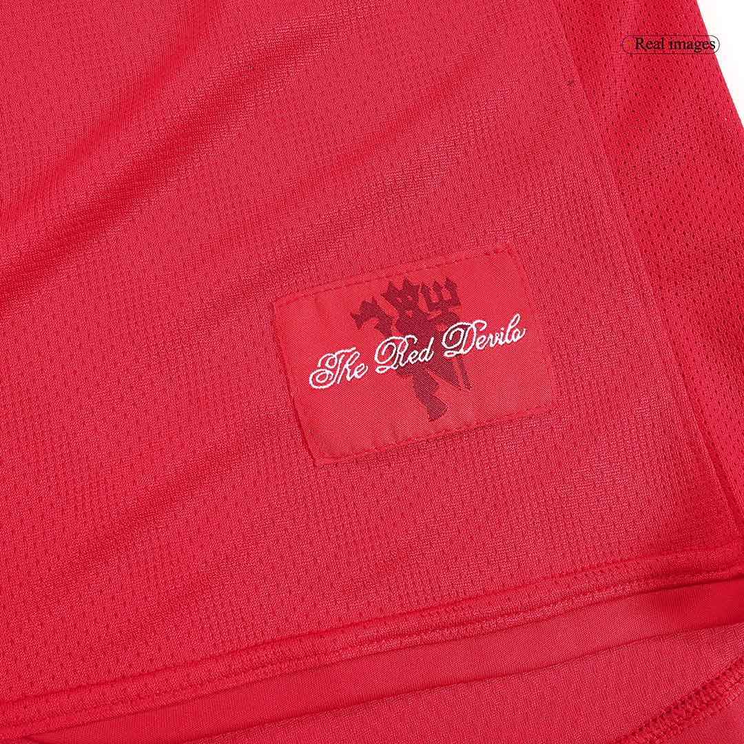 Maillot de football rétro domicile à manches longues Manchester United 2007/08 pour homme