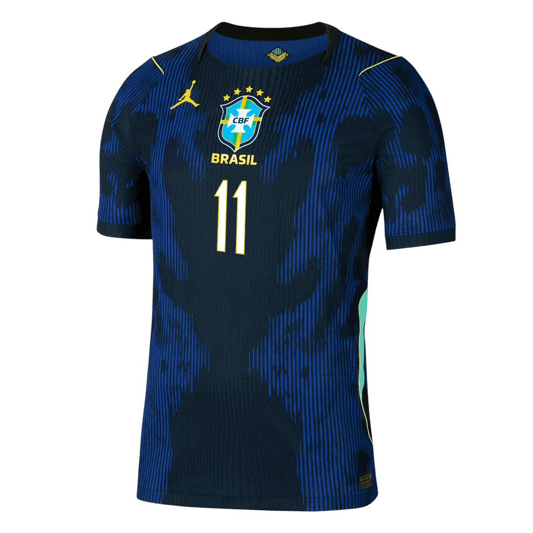 RAPHINHA #11 Men's Brazil World Cup 2026 Player Version Away Soccer Jersey - Slim Fit