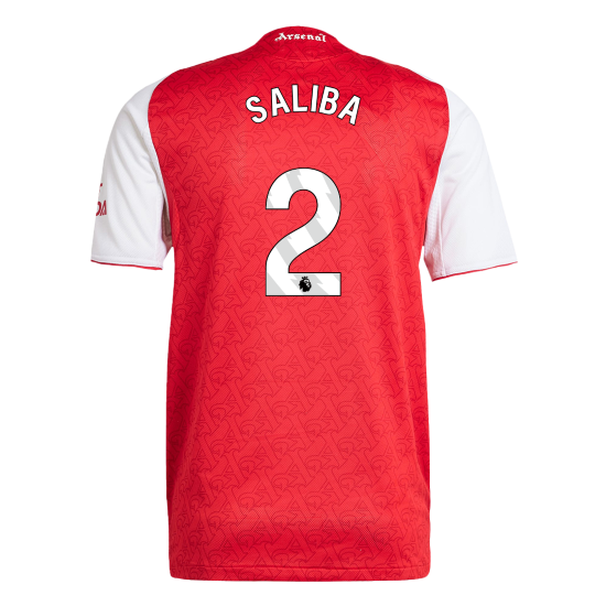 Maillot de foot domicile homme Arsenal 2025/26 version joueur SALIBA #2 - Coupe slim