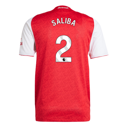 Maillot de foot domicile homme Arsenal 2025/26 version joueur SALIBA #2 - Coupe slim