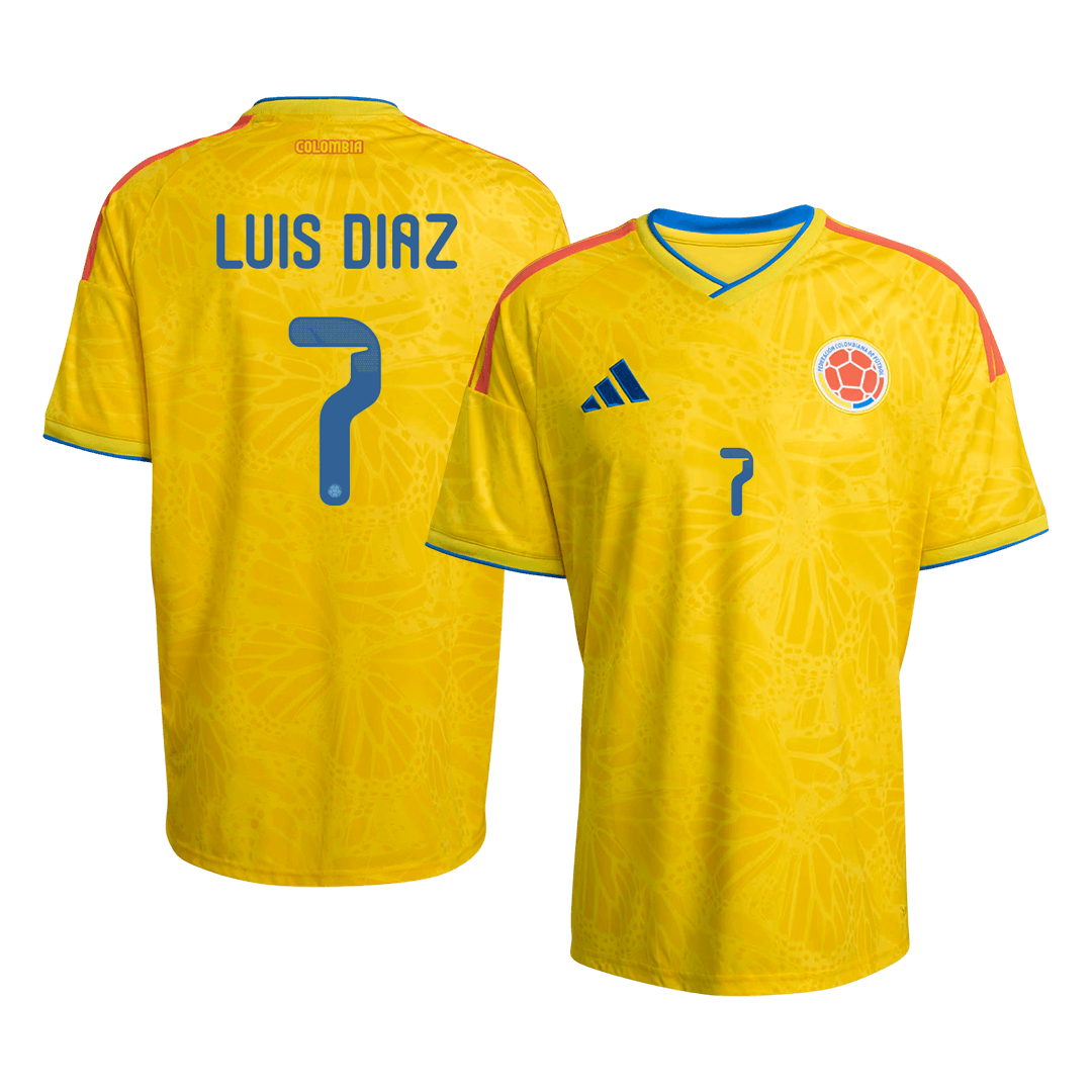 Maillot de Foot Domicile Colombie Coupe du Monde 2026 Homme LUIS DÍAZ #7