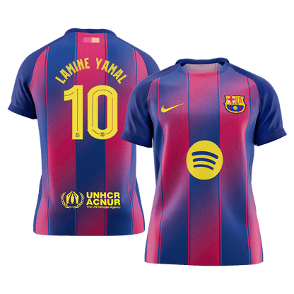 Maillot de foot domicile homme LAMINE YAMAL #10 Barcelone Ligue des Champions 2025/26 [QUALITÉ SUPÉRIEURE]