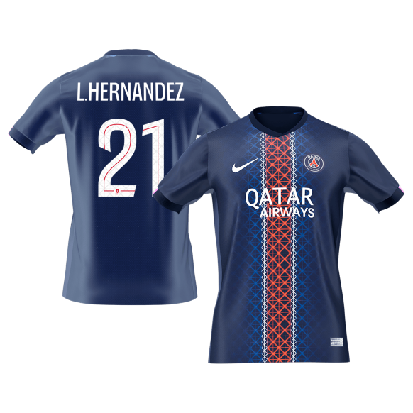 Maillot de foot domicile PSG 2025/26 Homme L.HERNANDEZ #21 [PREMIUM]