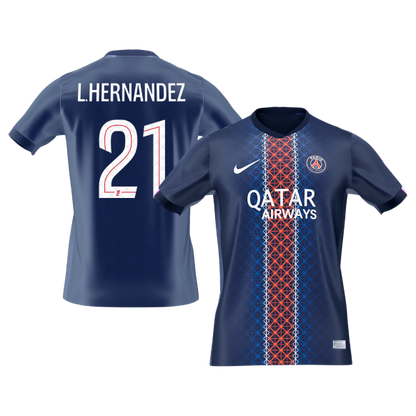 Maillot de foot domicile PSG 2025/26 Homme L.HERNANDEZ #21 [PREMIUM]