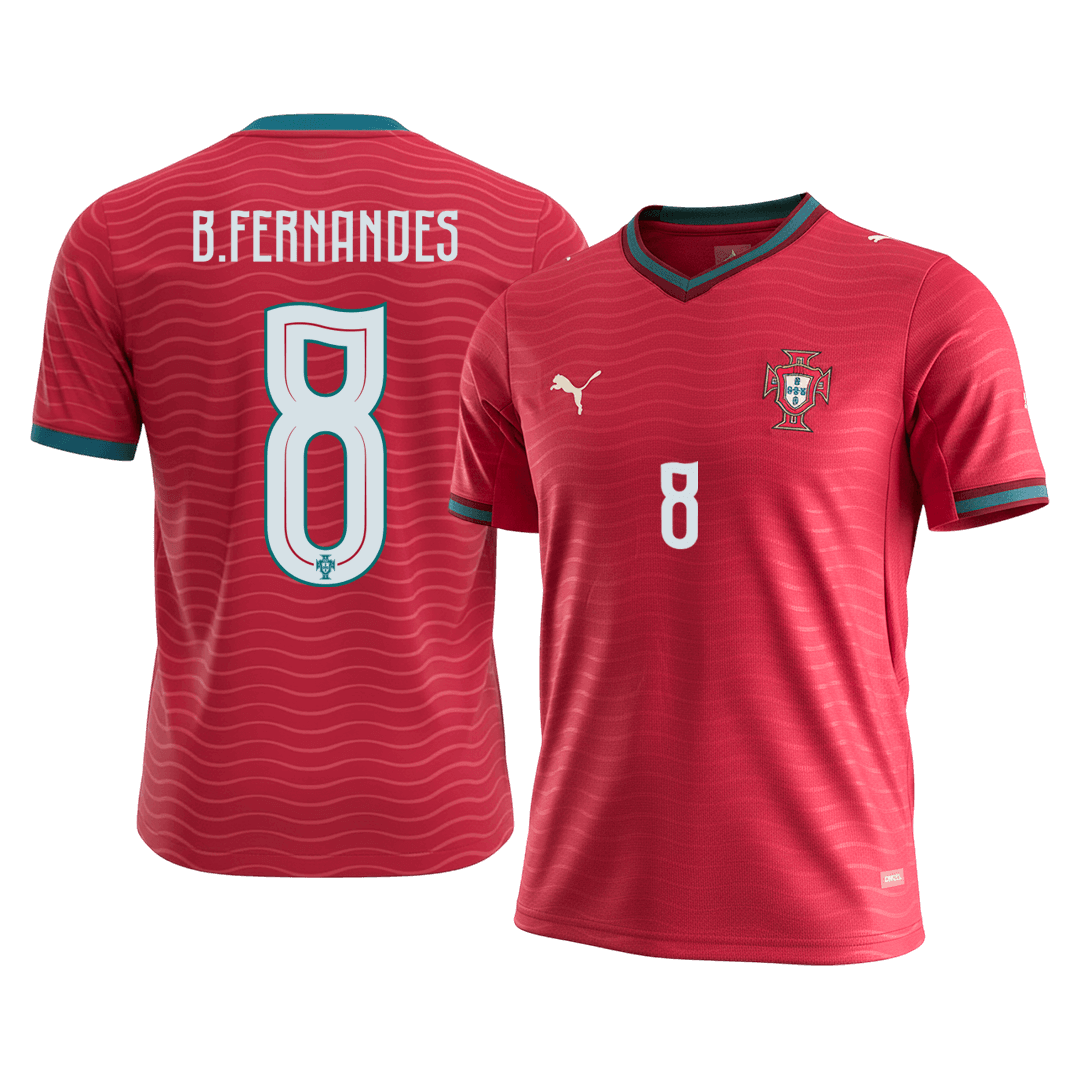 Maillot de football domicile homme Portugal Coupe du Monde 2026 B.FERNANDES #8