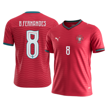 Maillot de football domicile homme Portugal Coupe du Monde 2026 B.FERNANDES #8