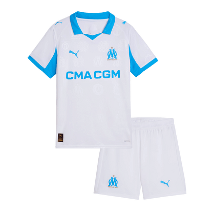 Ensemble Maillot Domicile de Football Enfant Marseille 2025/26