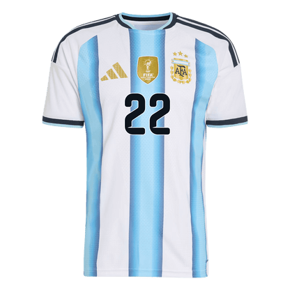 Maillot de Foot Domicile Homme L.MARTÍNEZ #22 Argentine Coupe du Monde 2026 Version Joueur - Coupe Ajustée